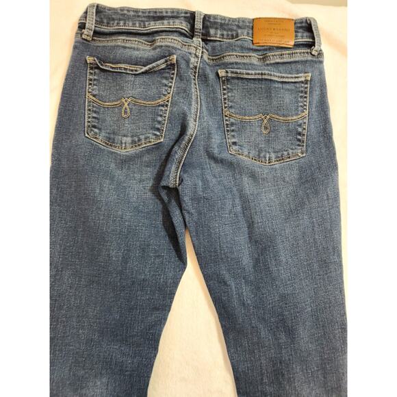 Lucky Brand Jeans Womens 6 / 28R 28 X 26 Blue Lolita Crop Whiskers Preppy Y2K - Picture 7 of 12
